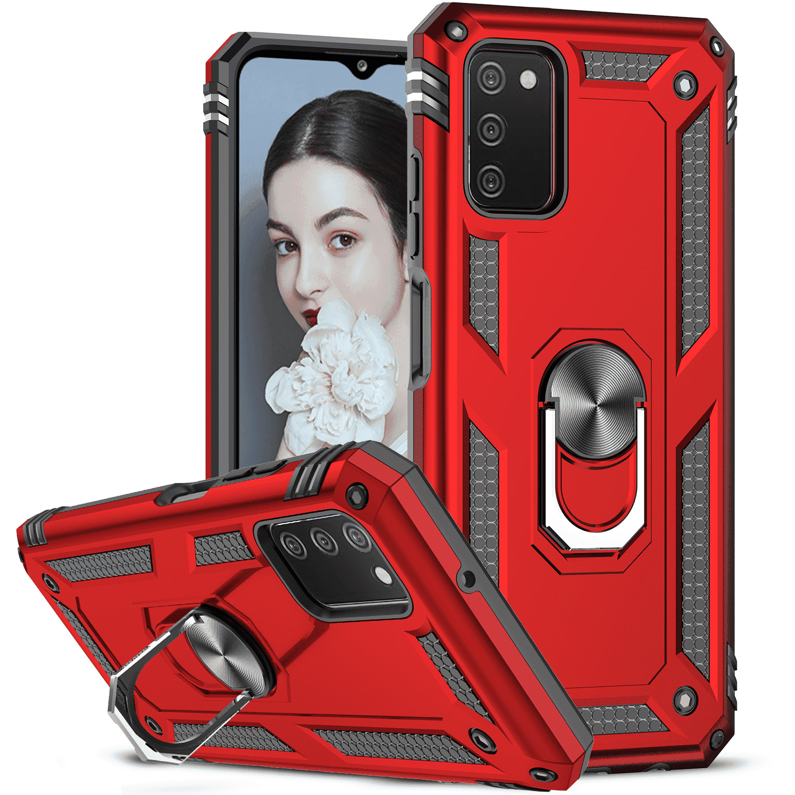 LEYI for Samsung Galaxy AO3S Case, Galaxy A03S Case(Not A03) 360 Metal ...