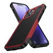 LEYI for iphone 15 Case, Dual Layer Heavy Duty Protective Phone Cases for iphone 15 New, Red