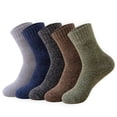 thumbnail image 1 of LEZMORE 5 Pairs Women's Wool Socks Gift Winter Warm Thickened Knit Comfortable Cozy Crew Socks, Womens Vintage Socks, 6-10, 1 of 12