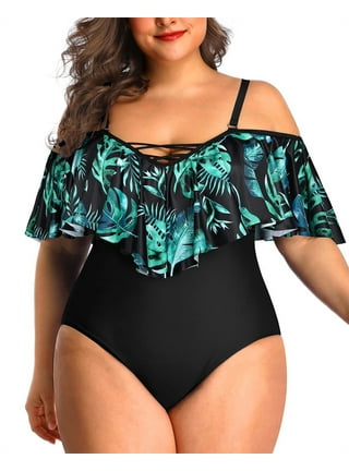 Off the shoulder plus swimsuit best sale