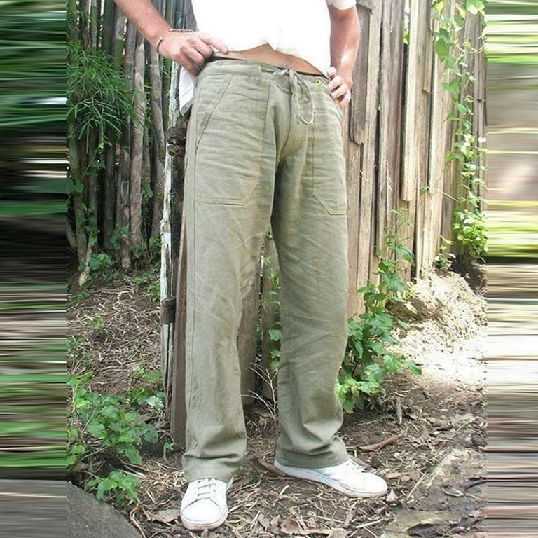 LEZMORE Pockets Pleated Men s Plain Straight Sweatpants Joggers Drawstring Loose Casual Pants S 5XL Walmart