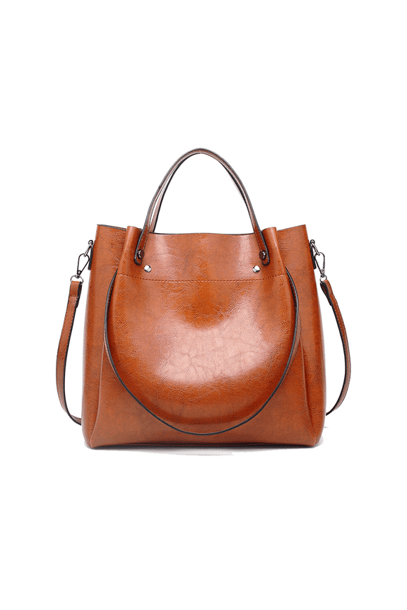Women Leather Handbag Shoulder Crossbody Bag Tote Satchel Handbag for Christmas Gifts, Brown