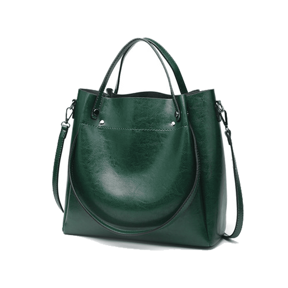 LEZMORE Women Leather Handbag Shoulder Crossbody Bag Tote Satchel Handbag for Christmas Gifts, Green