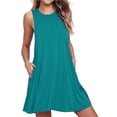 thumbnail image 1 of LEZMORE Women Summer Casual Swing T-Shirt Dresses Beach Cover up Loose Dress (US 4-22), 1 of 7