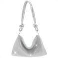 thumbnail image 1 of LEZMORE Women's Chic Evening Handbag Sparkly Crystal Clutch Purse Rhinestone Hobo Bags Shoulder Underarm Bag Silver, 1 of 14