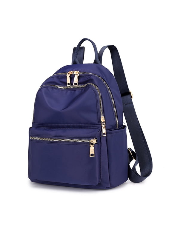 Women's Medium Nylon Anti-theft Waterproof Backpack, Shoulder Bag, Designer Travel Backpack, 11x5x12.2inches