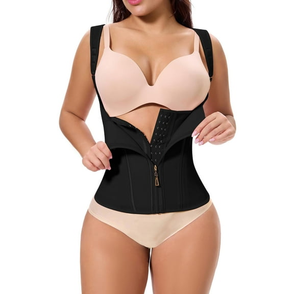 LEZSHOOU Waist Trainer Shapeware Women's Tummy Control Workout Waist Trainer, Black