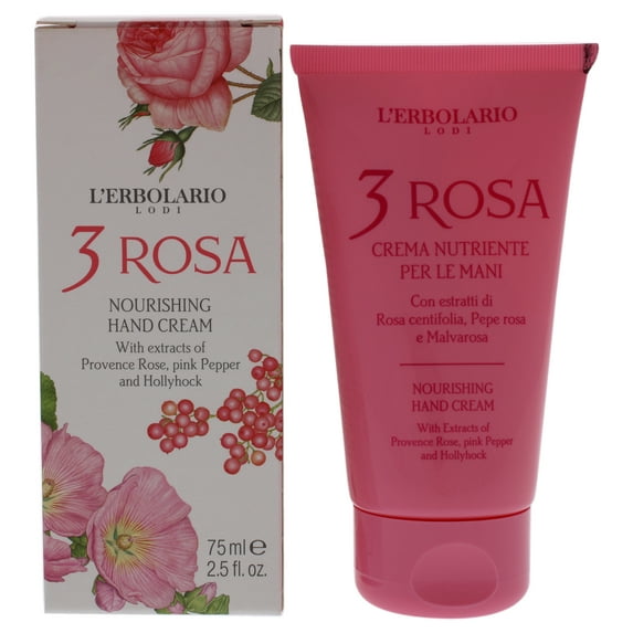 LErbolario 3 Rosa Nourishing Hand Cream - 2.5 oz
