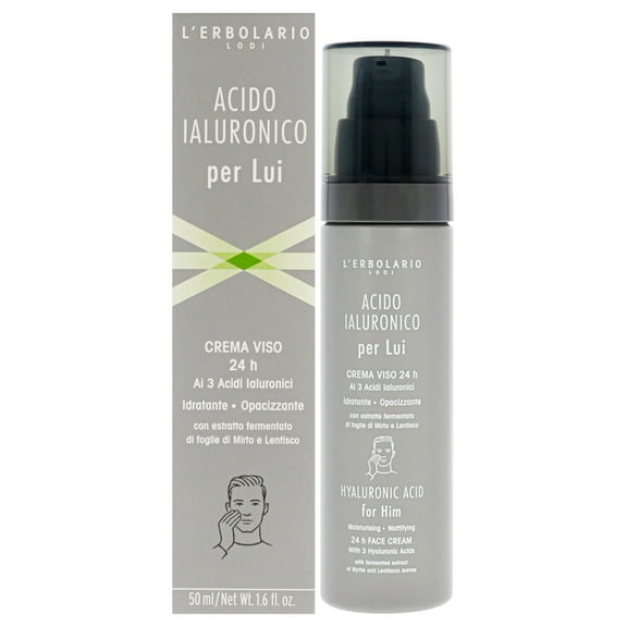 LErbolario Hyaluronic Acid Moisturisin Mattifying Face Cream , 1.6 oz Cream