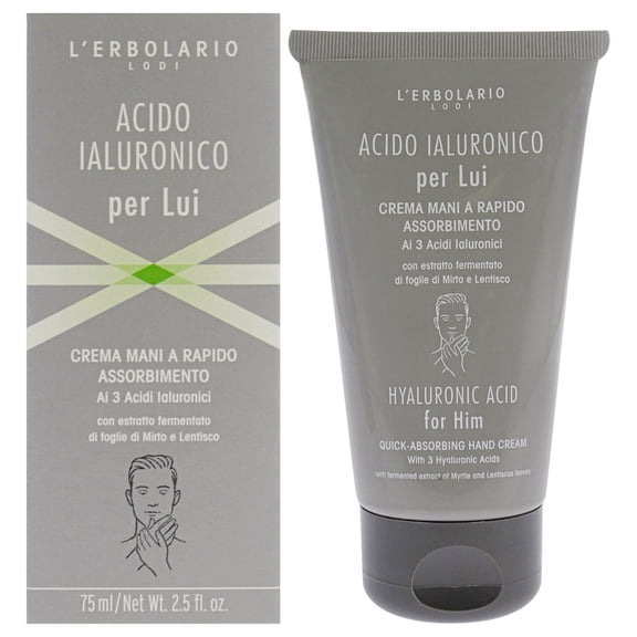 LErbolario Hyaluronic Acid Quick-Absorbing Hand Cream , 2.5 oz Cream