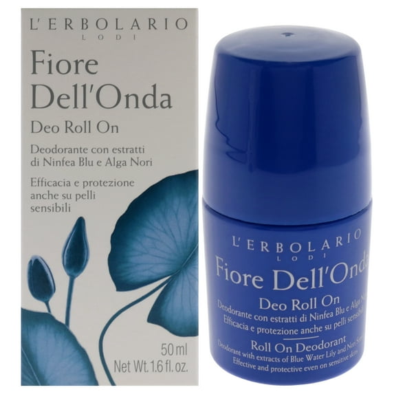 LErbolario Roll On Deodorant - Fiore Dell Onda , 1.7 oz Deodorant Roll-On