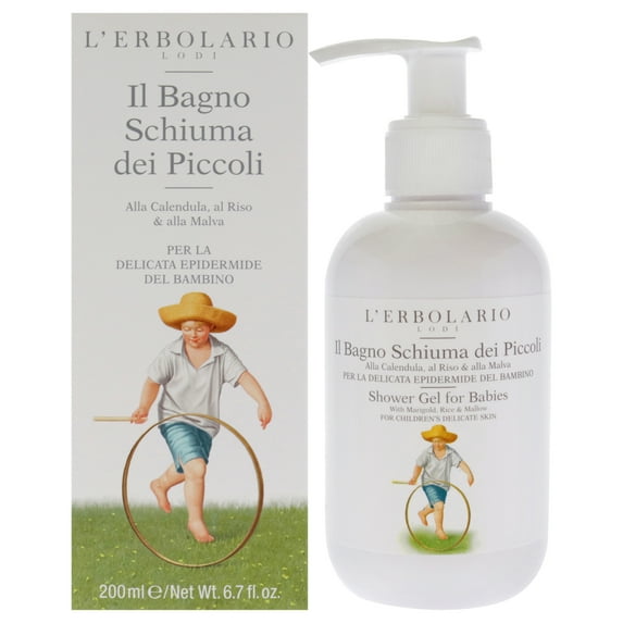 LErbolario Shower Gel for Babies, 6.7 oz Shower Gel
