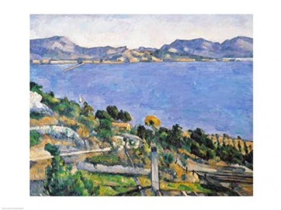 LEstaque View of the Bay of Marseilles Canvas Art - Paul Cezanne (24 x 18)