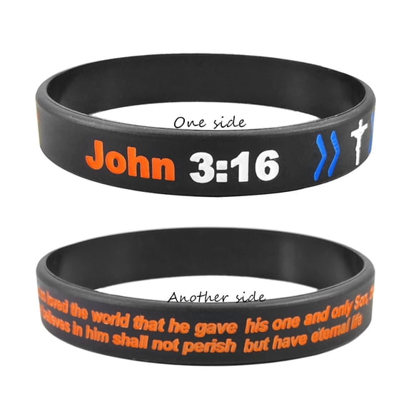 LF Motivational Bible Verse Religious Wristband for Men Women,Scripture Quote Rubber Wristbands Silicone Inspirational Bracelet for Daily Positivity and Success