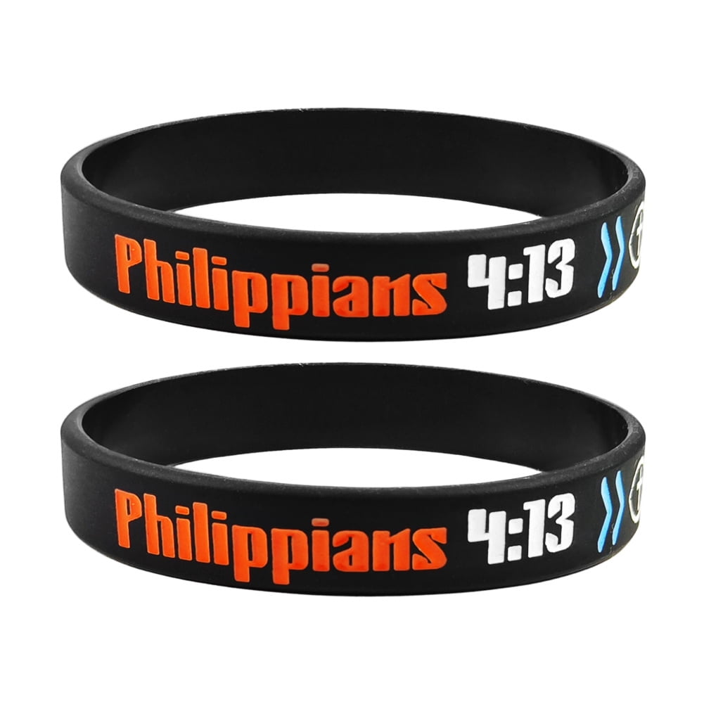 Philippians 4 13 rubber bracelet best sale
