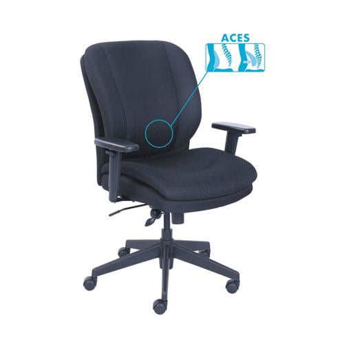 Cosset Executive Swivel Task Chair with Memory Foam, Black