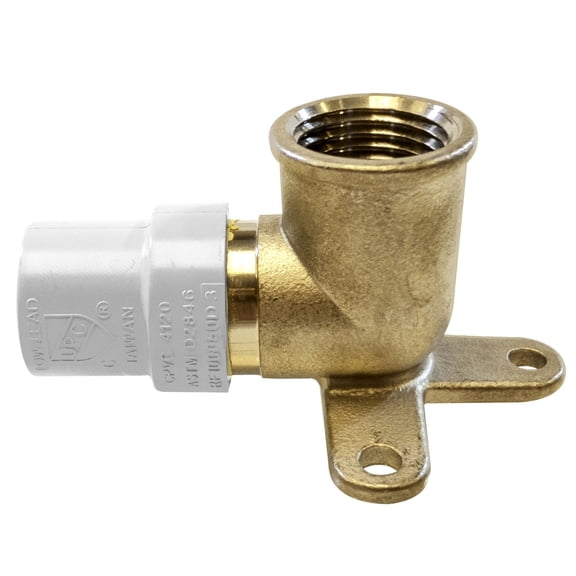 LF1/2 Drop Ear Elbow CPVCx Brass, CPVC Transition Fittings and Adapters, Plumbing Accessories