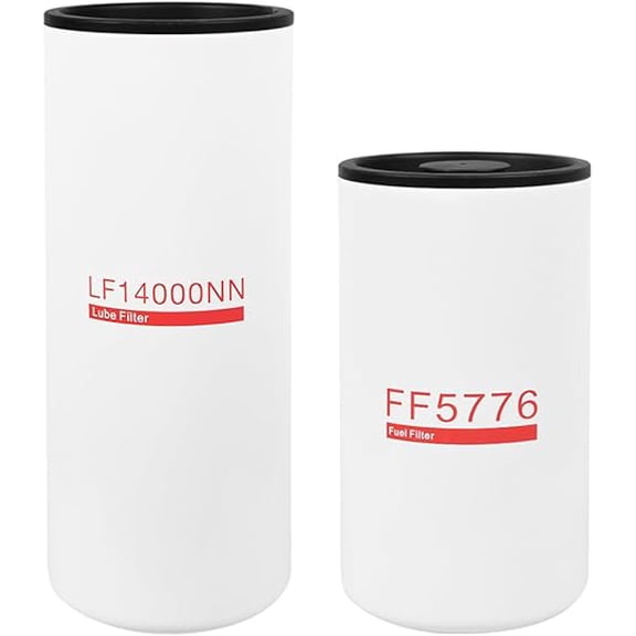 LF14000NN FF5776 Fuel Filter Oil Filter Kit Compatible WithCummins ISX ISM QSX QSM QST X15 M11 Diesel EnginesCummins ISX ISX15 11.9L 15L 16L Diesel Engines Replace 4367100 LF9080 2893612 2864993