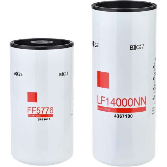 LF14000NN FF5776 Oil Change Kit Fuel Filter Water Separator Filter Compatible With Cummins Fit ISX 15L 16L Trucks