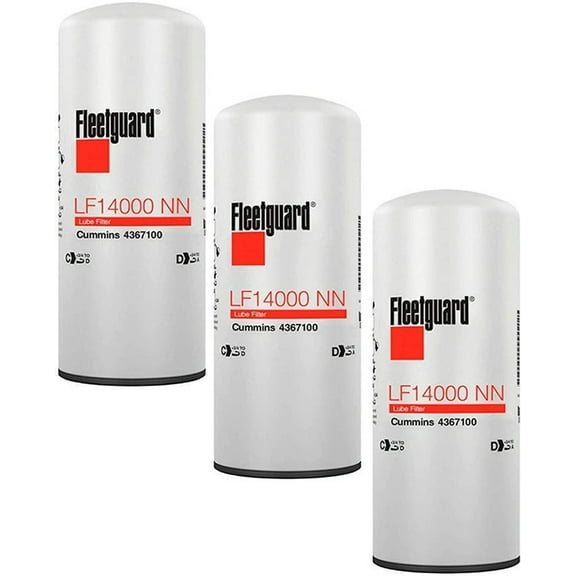 LF14000NN Fleetguard Lube Filter Pack of 3, Replaces Fleetguard LF9080
