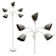 thumbnail image 1 of LF2006-GOW 67" Contemporary Multi Head 5 Light Adjustable Gooseneck White Floor Lamp with Gray Shades for Kids Bedroom Playroom Living Room Office, 1 of 6
