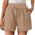 thumbnail image 1 of Hvot&aat Jean Shorts for Women Trendy High Waisted Stretchy Denim Cargo Shorts Buttoned Waist Summer Country Concert, 1 of 4