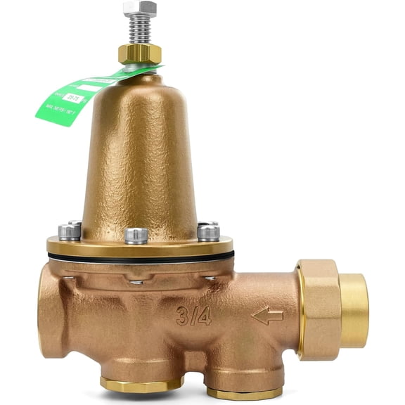 LF25AUB-Z3 3/4" Pressure Reducing Valve, Adjustable 25-75 psi, Maximum 300 psi, NPT Female Union x NPT Female Outlet, Polymer Seat