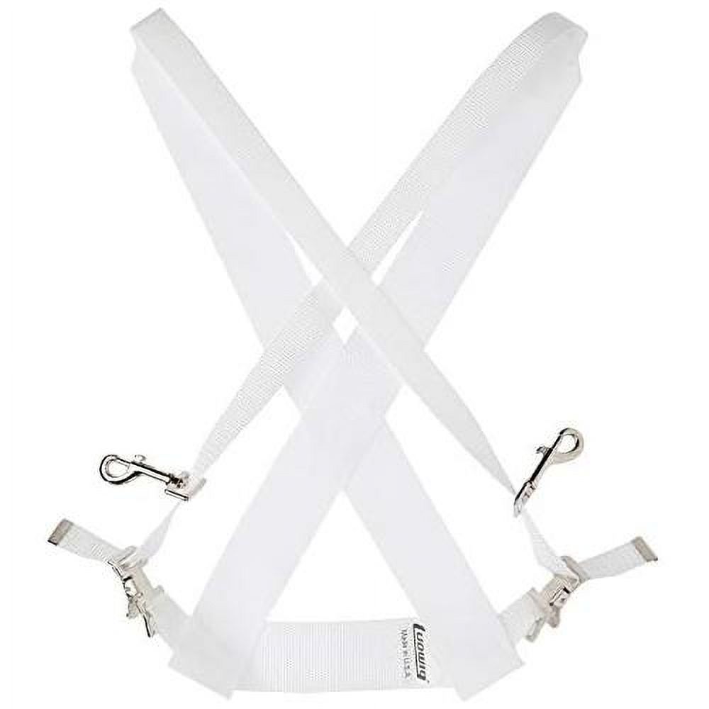 LF350W White Parade Marching Bass Drum Sling Marching Band Straps