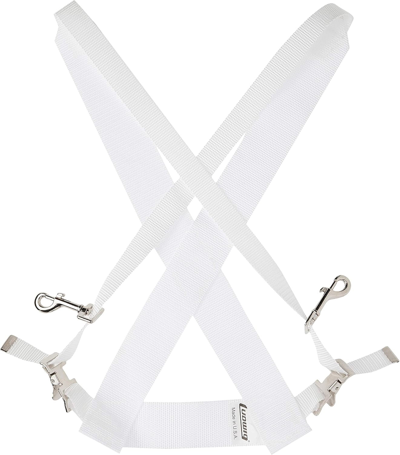 LF350W White Parade Marching Bass Drum Sling Marching Band Straps