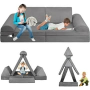 LFCREATOR Modular Kids Couch Sofa,Couch for Toddler and Baby Playroom/Bedroom,Perfect Toddler & Baby Couch for Play & Lounging,Ideal for Boys & Girls.Large
