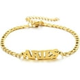 thumbnail image 1 of LFE 18K Gold Plated Zodiac Sign Bracelet for Women, Celestial Style, Unique Gift Ideas, Zodiac Sign Bracelet, Statement Bracelet, Astrology Jewelry (Aries), 1 of 1