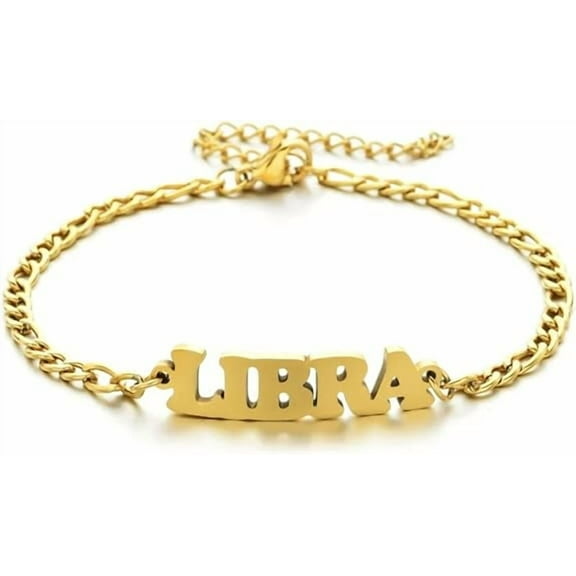 LFE 18K Gold Plated Zodiac Sign Bracelet for Women, Celestial Style, Unique Gift Ideas, Zodiac Sign Bracelet, Statement Bracelet, Astrology Jewelry (Taurus)