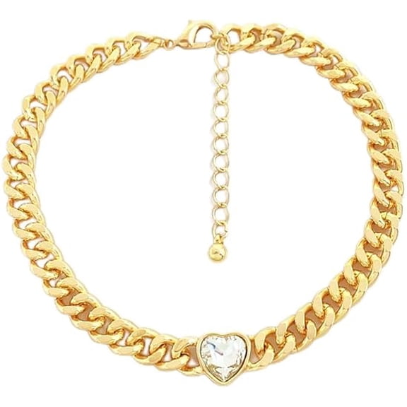 LFE Chain Anklet Heart Cross Star Chain | Gold Anklet for Women Waterproof | Gold Plated for Women Trendy Cuban Link Paperclip Chain Anklet | Including Gift Box