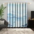 thumbnail image 1 of LFEEY Blackout Curtains for Living Room Bedroom, Traditional Ink Natural, Room Darkening Grommet Curtains, 52x96 inches, 2 Panels, 1 of 6