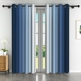 thumbnail image 1 of LFEEY Navy Blue and Greyish White Ombre Curtains, Room Light Blocking Curtains , 52x84inch, 2 Panel, 1 of 7