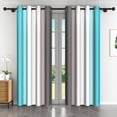 thumbnail image 1 of LFEEY Turquoise Teal Curtains, Blackout Light Room Darkening Curtains, Ombre Gray, 42" W x 63" L, 2 Panels, 1 of 7
