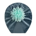 thumbnail image 1 of LFEOOST 1 Pack Solid Nursery Turban Hat Cap Beanie Bonnet with Flower for Baby Girls Toddlers Newborns Infants Fashion Hats for Kids Clearance, 1 of 2