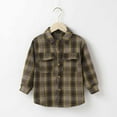 thumbnail image 1 of LFEOOST 2024 Toddler Kids Plaid Flannel Button Down Shirt Long Sleeve Lapel Jacket Baby Girls Boys Fall Outwear Coat Yellow 4-5 Years, 1 of 9