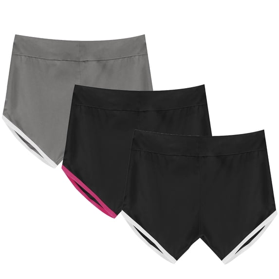 LFEOOST 3PCS Womens Sexy Booty Yoga Shorts Running Shorts Women Workout Fitness Active Wicking skinny Yoga Hide Belly Athletic shorts
