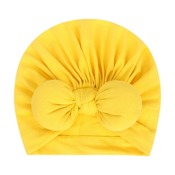 LFEOOST Baby Bow Knot Turban Hats Beanie Headwraps for Toddlers Girls Newborn Baby Cotton Cloth Turban Big Bow Toddler Rabbit Hat Kids Baby Cap Ear Hat