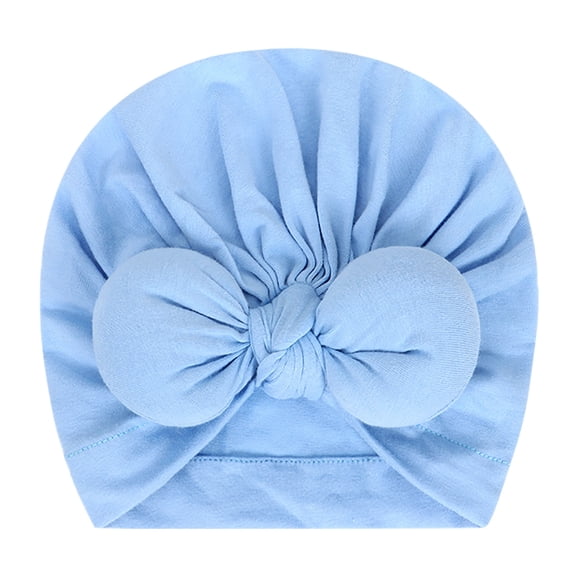LFEOOST Baby Bow Knot Turban Hats Beanie Headwraps for Toddlers Girls Newborn Baby Cotton Cloth Turban Big Bow Toddler Rabbit Hat Kids Baby Cap Ear Hat