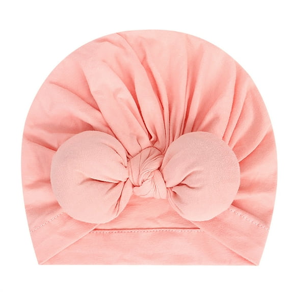 LFEOOST Baby Bow Knot Turban Hats Beanie Headwraps for Toddlers Girls Newborn Baby Cotton Cloth Turban Big Bow Toddler Rabbit Hat Kids Baby Cap Ear Hat