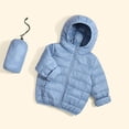 thumbnail image 1 of LFEOOST Boy and Girls Waterproof Coat Winter Lightweight Puffer Jackets Hooded Outerwear (Light Blue, 110), 1 of 3