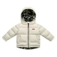 thumbnail image 1 of LFEOOST Boys Girls Winter Reversible Down Jacket Child Camouflage Hooded Warm Coat Outer Wear for 3-13 Years White 2-3 Years, 1 of 4