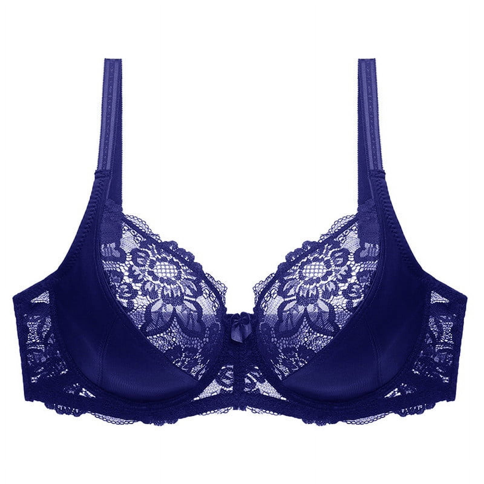 LFEOOST Breathable Cool Liftup Air Bra for Women Summer Ultra-Thin Comfort Bra Lift Sagging Breasts No Steel Rings for All Outfits Dark Blue M