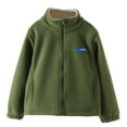 thumbnail image 1 of LFEOOST Girls Boys and Toddlers Fleece Full-Zip Mock Jacket with Pockets for Children 4-14 Years Green 6Years, 1 of 8