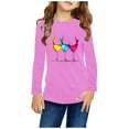 thumbnail image 1 of LFEOOST Girls Shirts Long Sleeve Crewneck Tops Casual Cute Basic Tees 3-14 Years Graphic Tees for Teen Girls Toddler Undershirts Pink 4 Years, 1 of 5