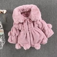 thumbnail image 1 of LFEOOST Kids Girls Winter Warm Coats Jacket Clothes Outwear Overcoat Ear Hooded Faux Fur Thicken Fleece Toddler Pink 3-4 Years, 1 of 4