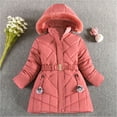 thumbnail image 1 of LFEOOST Kids Girls Winter Warm Fleece Lined Jacket Coat Faux Fur Hooded Puffer Coats Soft Thicken Overcoat Watermelon Red 160, 1 of 7