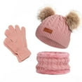 thumbnail image 1 of LFEOOST Kids Winter Beanie Hat Scarf Gloves Set Knit Warm Toddler Winter Cap Gloves Neck Warmer for Boys Girls 1-8 Year Fashion Hats for Kids Clearance, 1 of 5